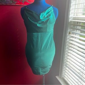 Hello Molly Emerald Satin Dress